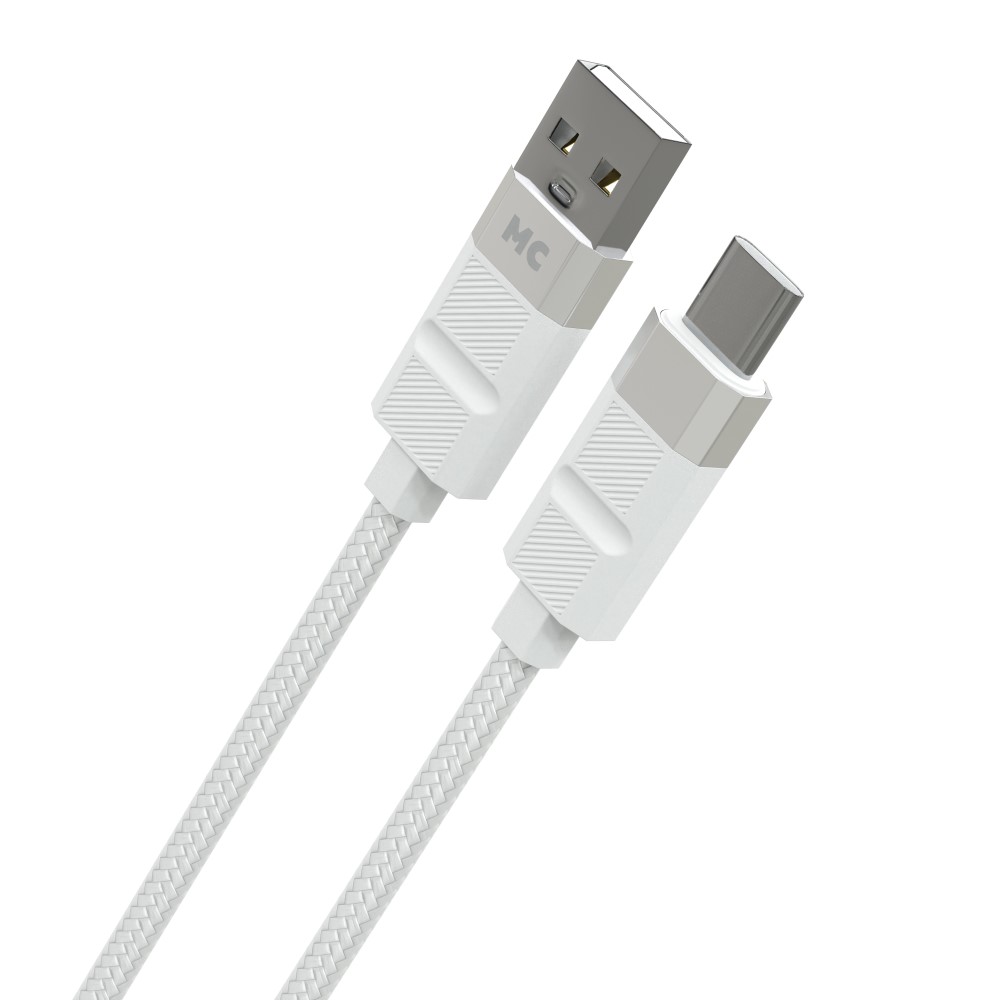 More Choice кабель Type-C - USB, 2 м, K87a, 3А, белый, нейлон