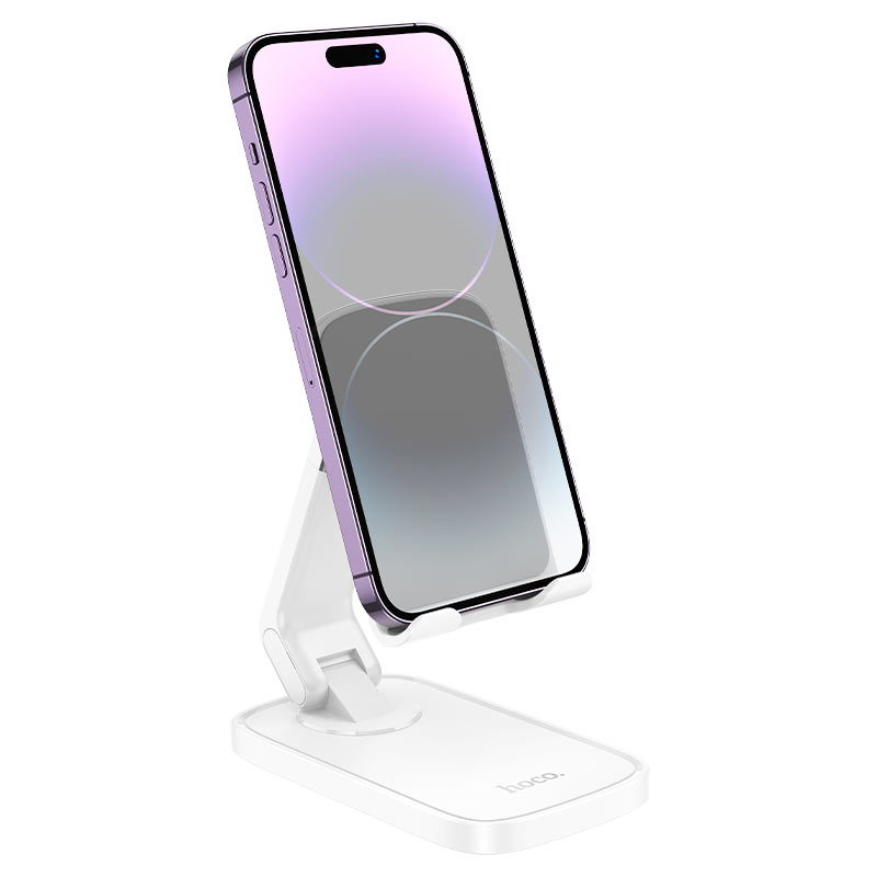 Hoco держатель настольный HD8 Blackfish, для смартфона, белый, 4.5"-7.0"