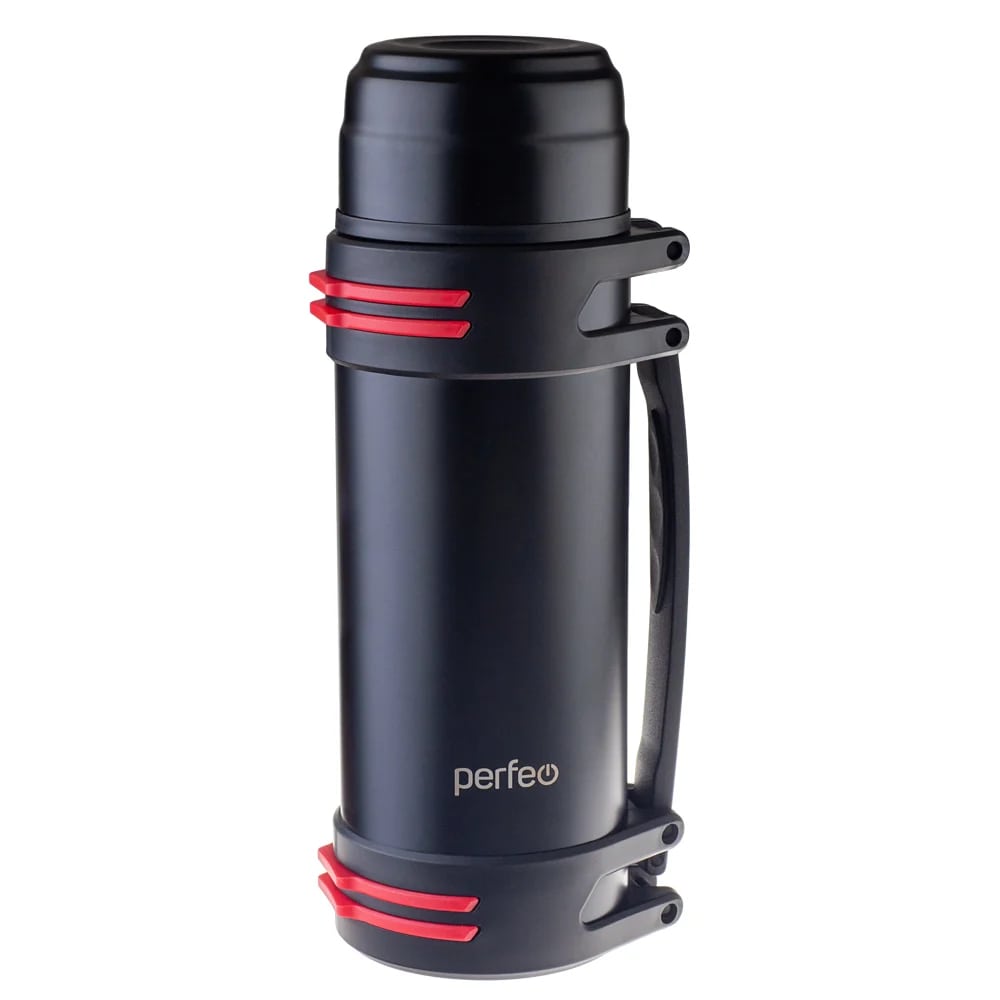 Perfeo термос для напитков с крышкой-поилкой, ситечком, чашкой, ручкой, ремнем, объем 2 л.