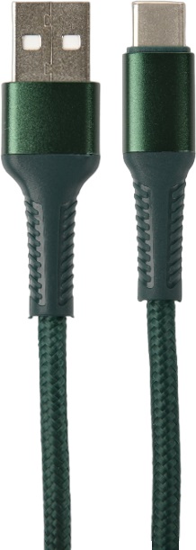 Perfeo кабель Type-C - USB, 1 м, Avangard, зеленый, нейлон