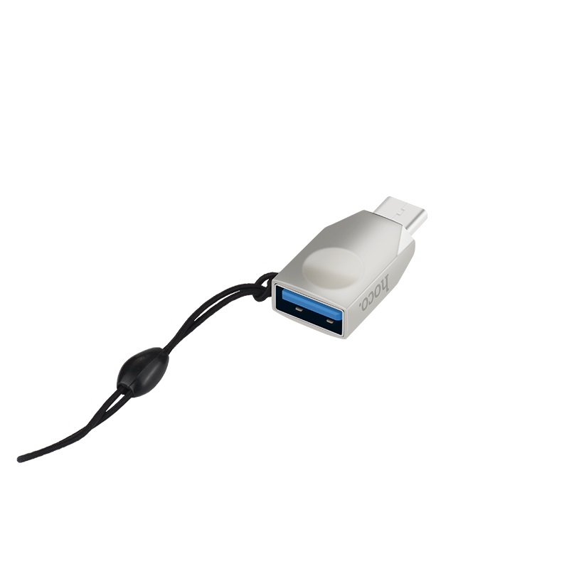 Hoco переходник Type-C (вилка) - USB 3.0 (розетка), UA9, серебристый