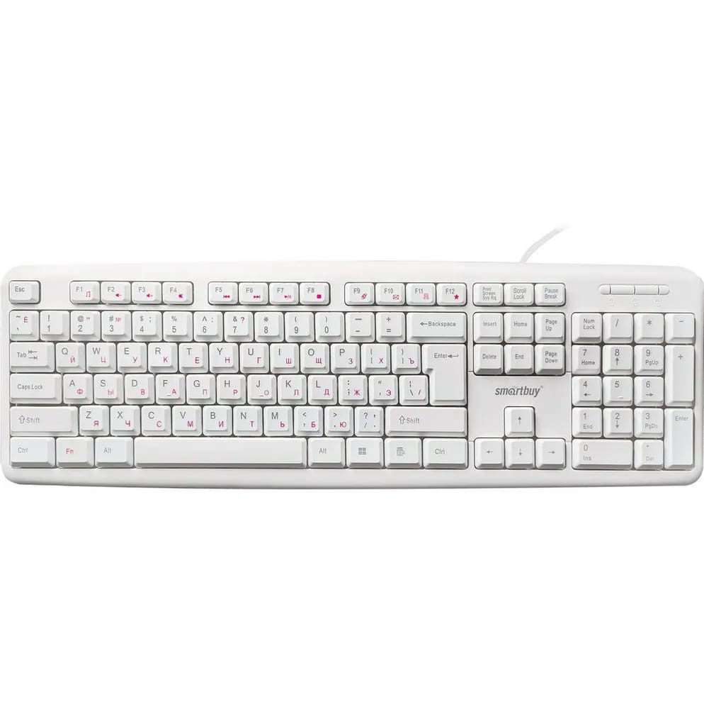Smartbuy клавиатура 210 белая, USB