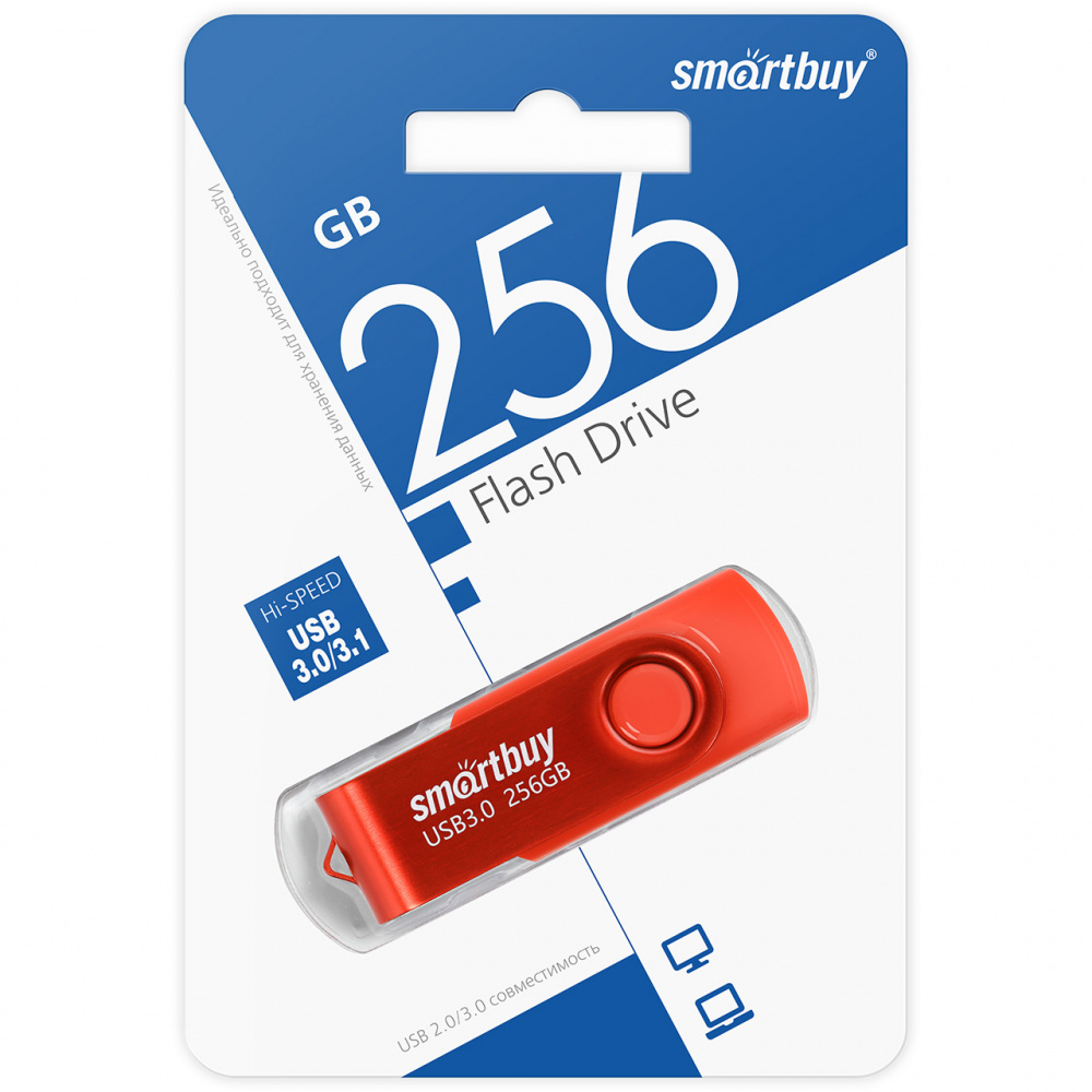 Smartbuy USB 3.1 Flash 256 Gb Twist (Red)