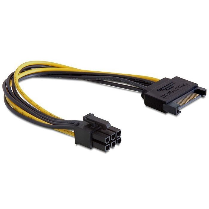Кабель питания для видеокарт (6 pin), SATA / 6-pin, Cablexpert (CC-PSU-SATA)