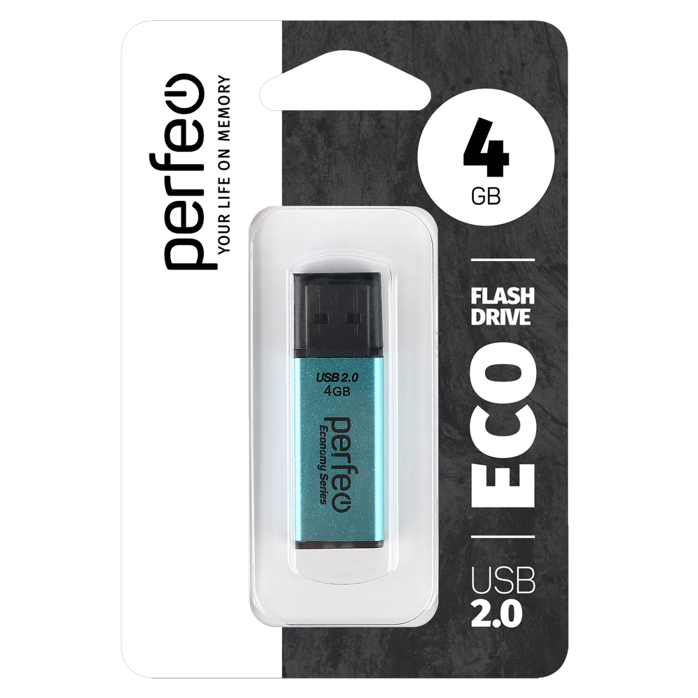 Perfeo USB 2.0 Flash 4 Gb E03 Green economy series