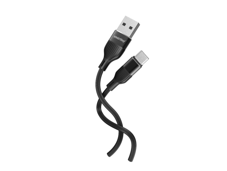 Smartbuy кабель Type-C - USB, 1 м, S72, черный, силикон