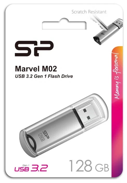 Silicon Power USB 3.2 Flash 128 Gb Marvel M02 (Silver)
