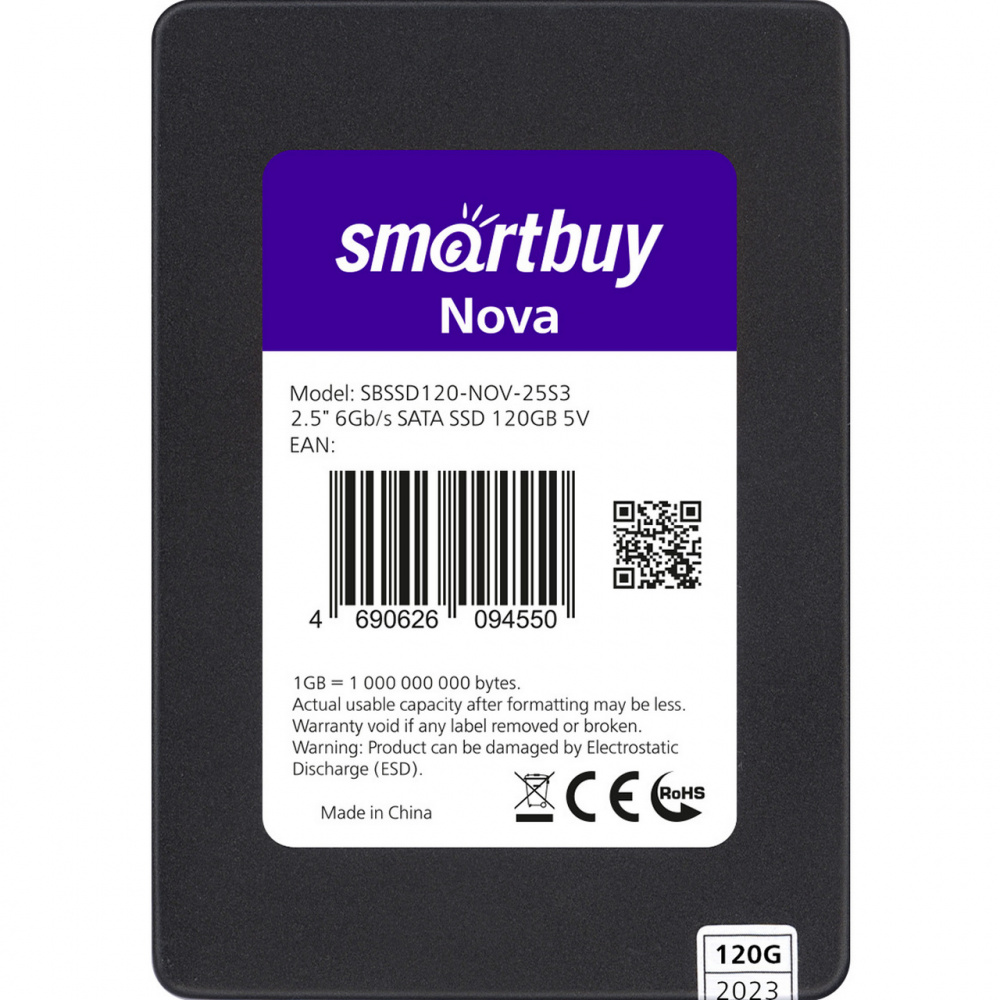 2,5" SSD Жесткий диск Smartbuy Nova SATA-III 120 Gb 7mm