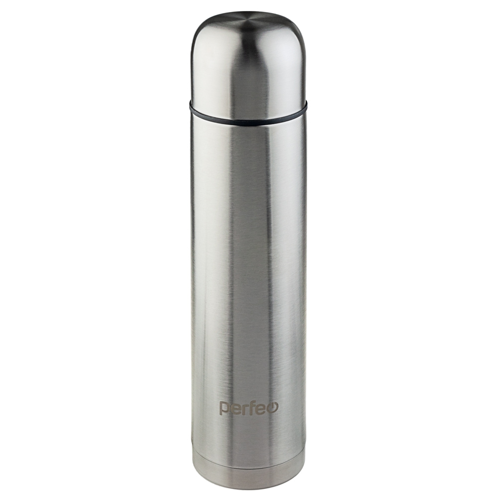 Perfeo термос для напитков с пробкой-кнопкой, объем 0,75 л., нерж. сталь