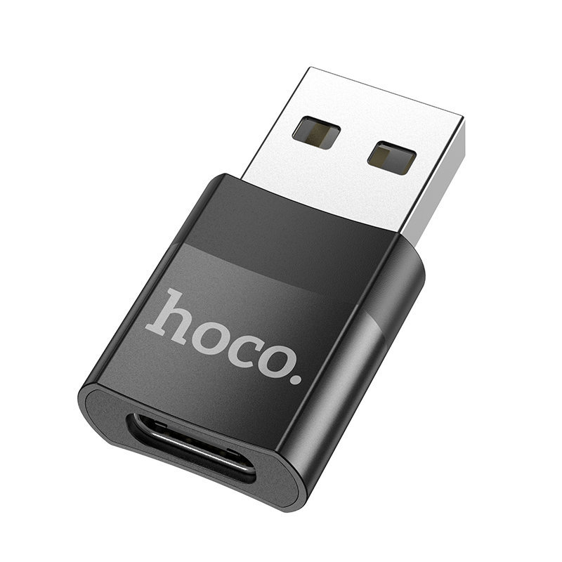 Hoco переходник Type-C (розетка) - USB 2.0 (вилка), UA17, черный