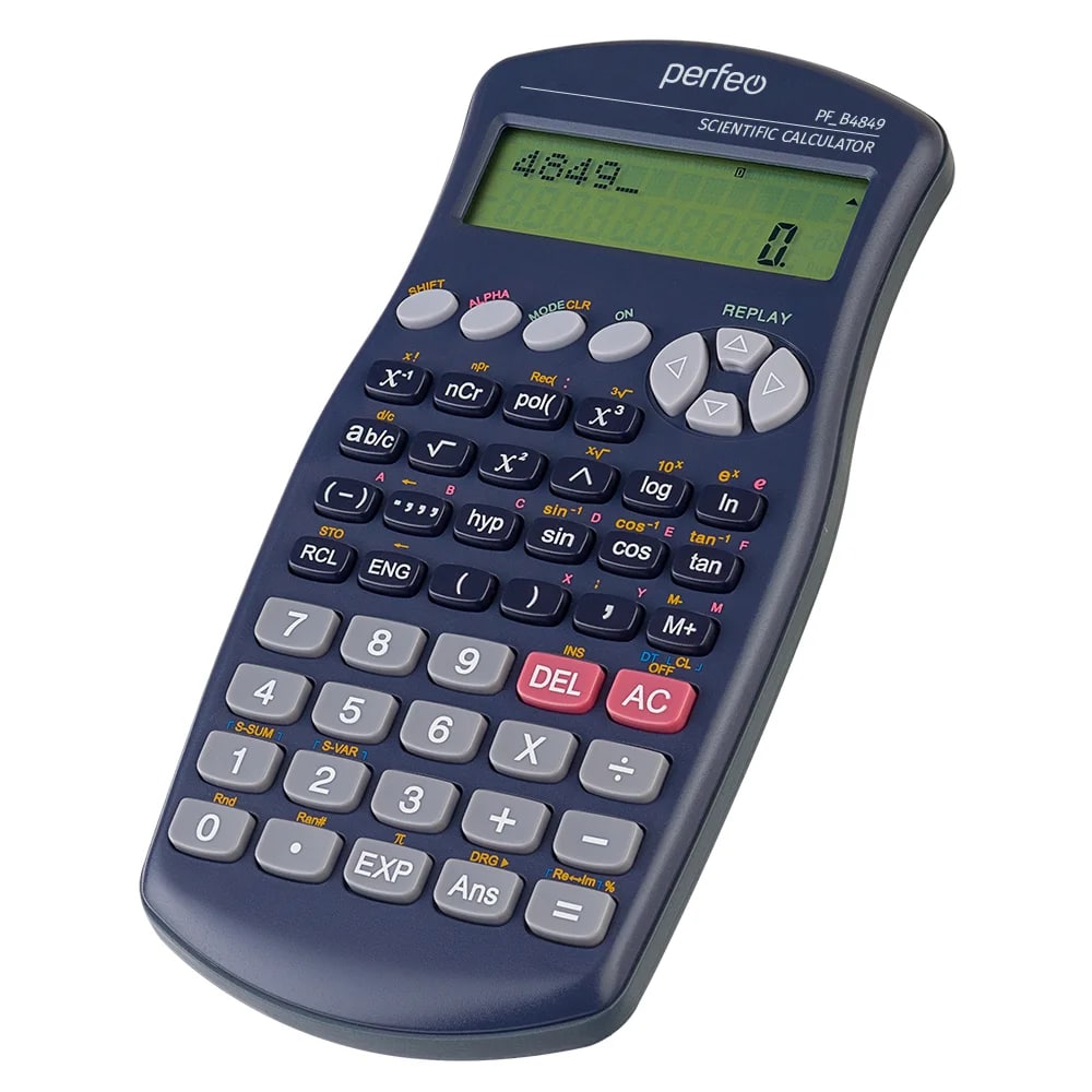 Perfeo калькулятор PF_B4849, научный, 2-строчный, 12-разр., серый