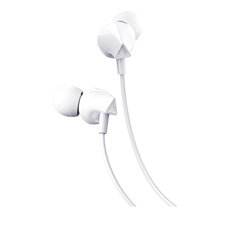 Hoco наушники с микрофоном M60 Perfect sound, внутриканальные, белые, 3.5 mm