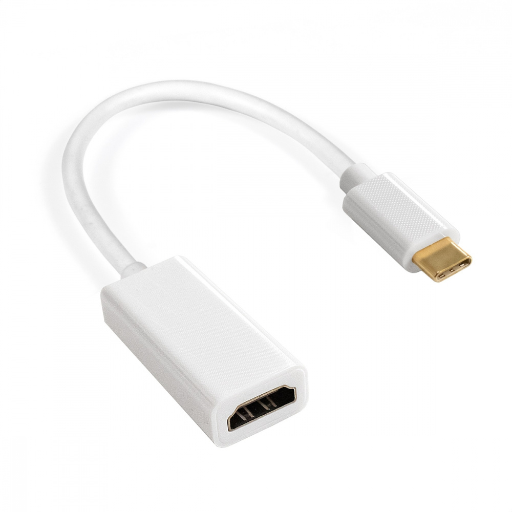ExeGate переходник Type-C (вилка) - HDMI (розетка), 0.15м, белый