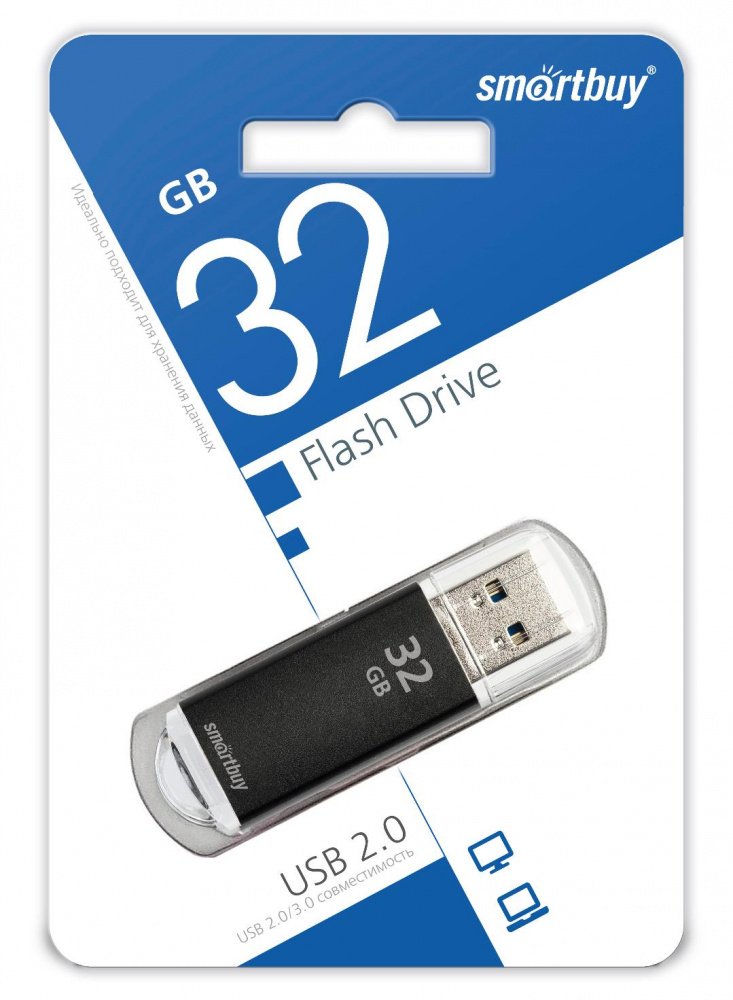 Smartbuy USB 2.0 Flash 32 Gb V-Cut (Black)