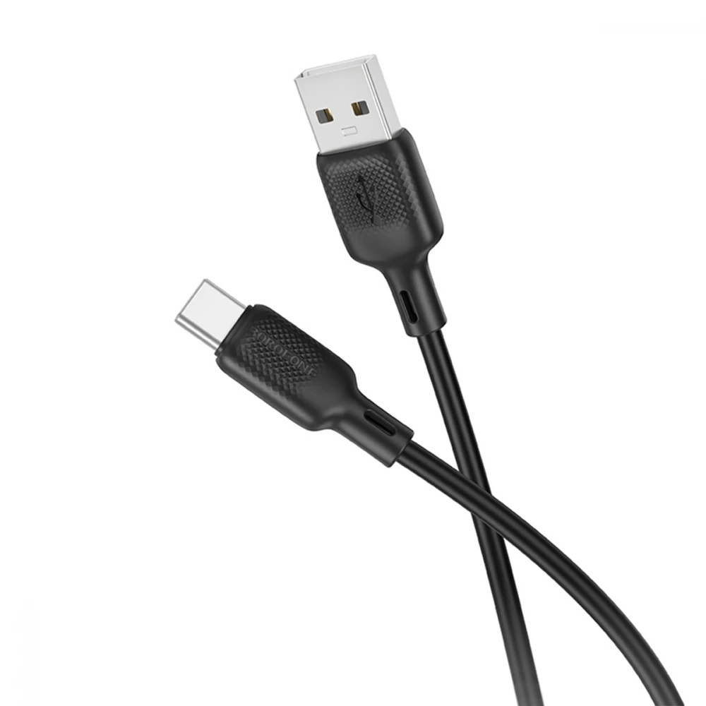 Borofone кабель Type-C - USB, 2м, BX113, 3.0A, черный, силикон