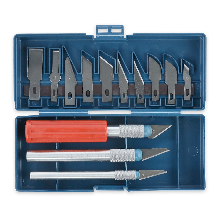 Smartbuy набор ножей для резьбы, для точных работ, хобби, творчества, 13 лезвий, 3 ручки, кейс