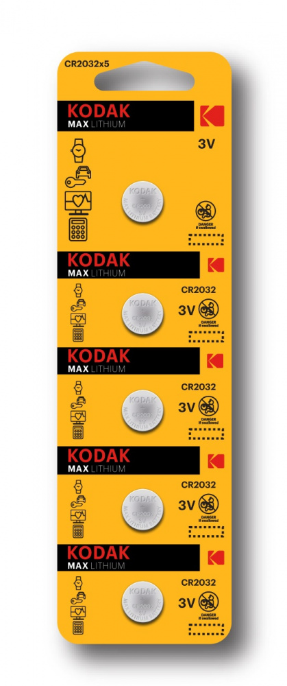 ЭП CR2032 Kodak MAX Lithium, блистер (упаковка 5/60)