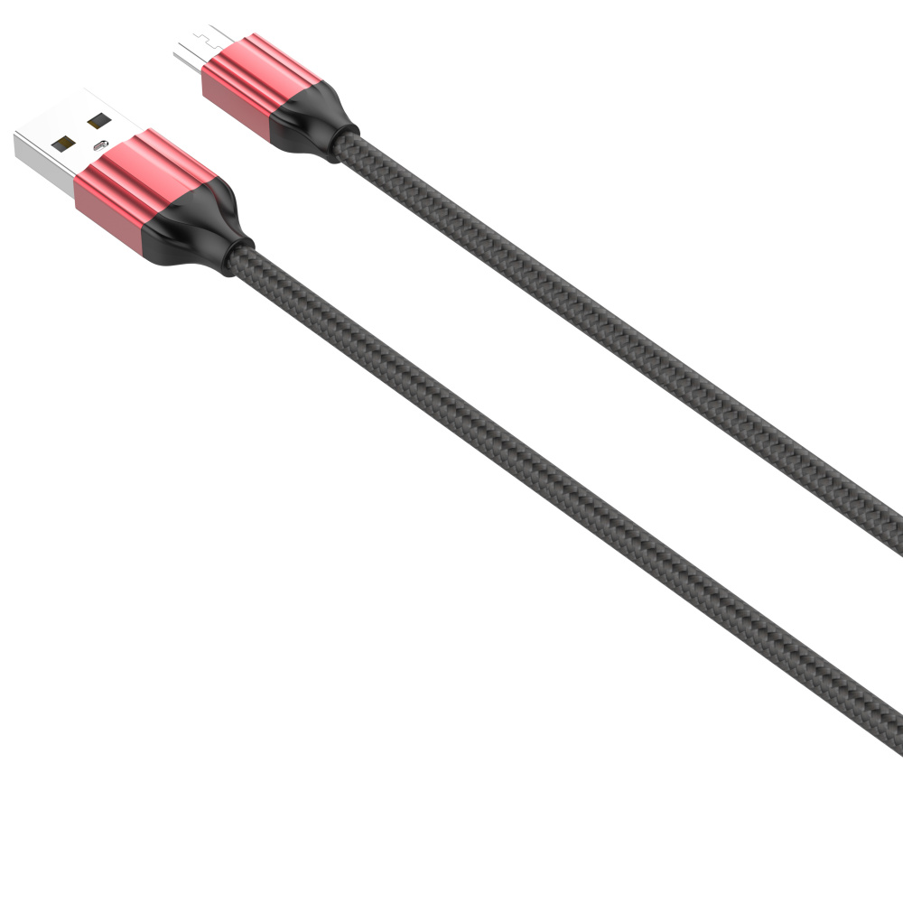 LDNIO micro USB кабель 1 м, LS431, красный, нейлон