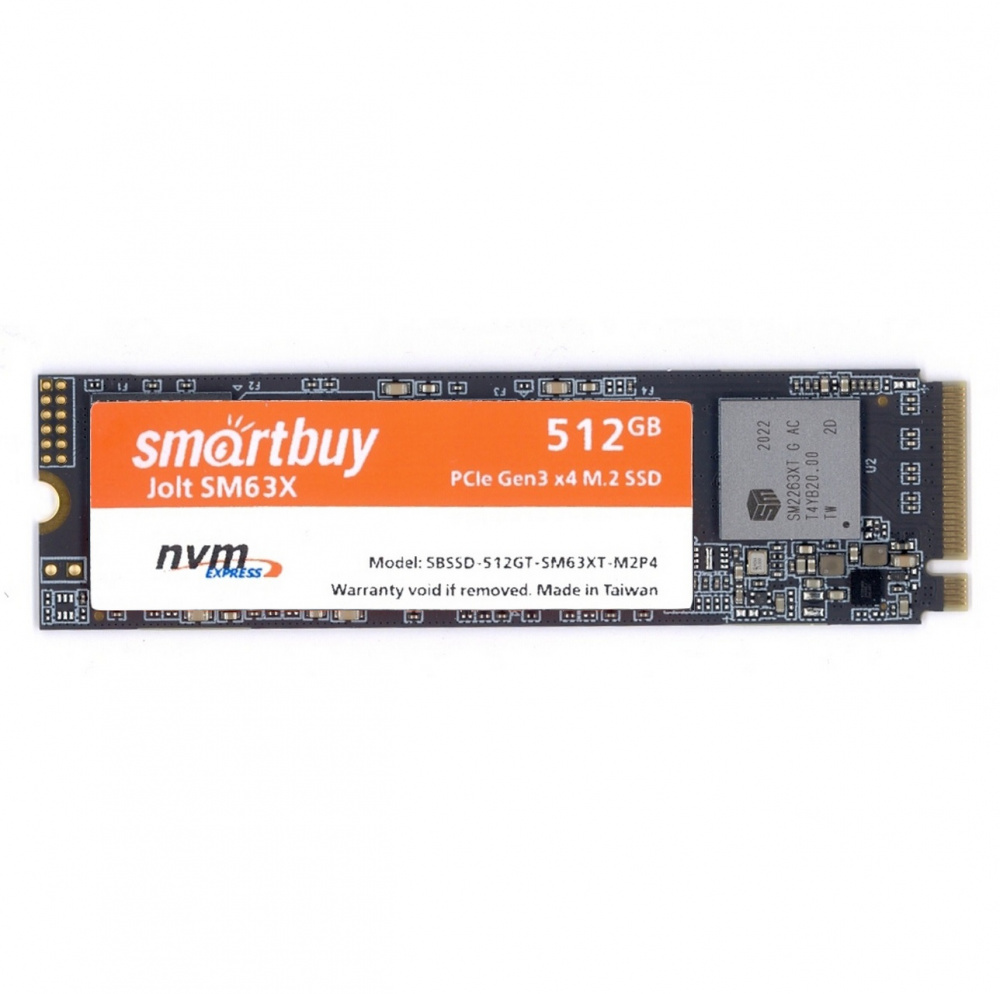 M.2 2280 SSD Smartbuy Jolt SM63X 512GB TLC NVMe PCIe3