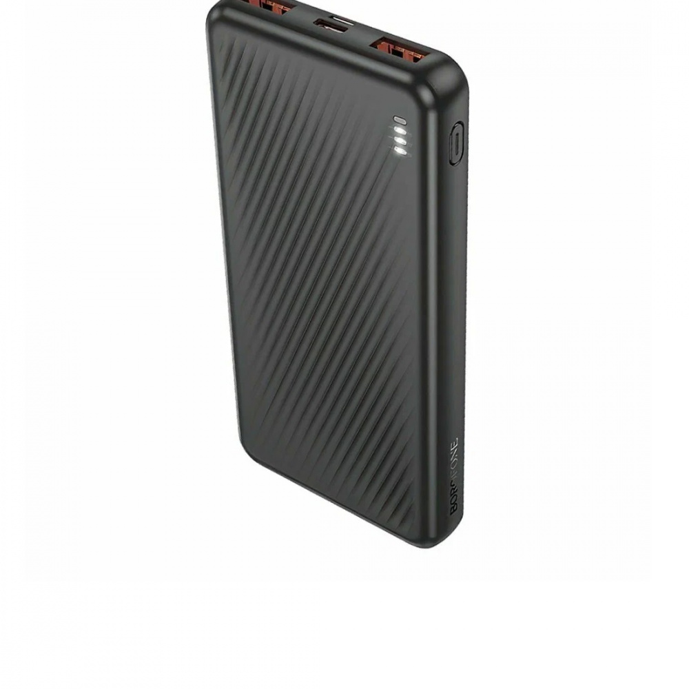Borofone внешний аккумулятор 10000 mAh BJ56 LED, (Black)