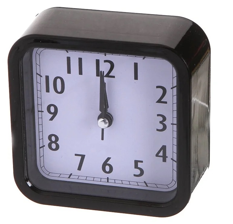Perfeo Quartz часы-будильник "PF-TC-019", квадратные, черные