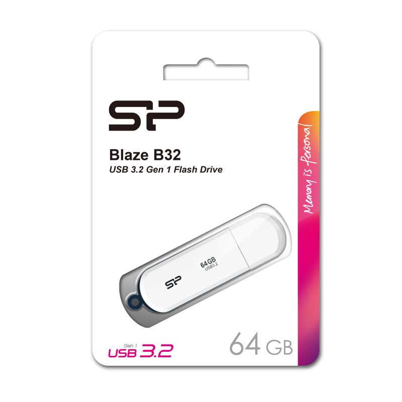 Silicon Power USB 3.2 Flash 64 Gb Blaze B32 (White)