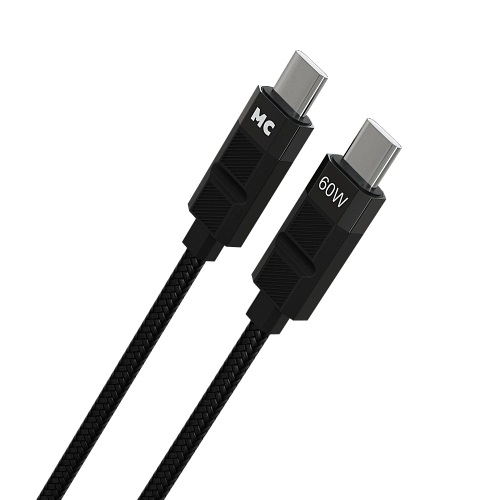 More Choice кабель Type-C - Type-C, 2 м, K87aa, 60W, черный, нейлон