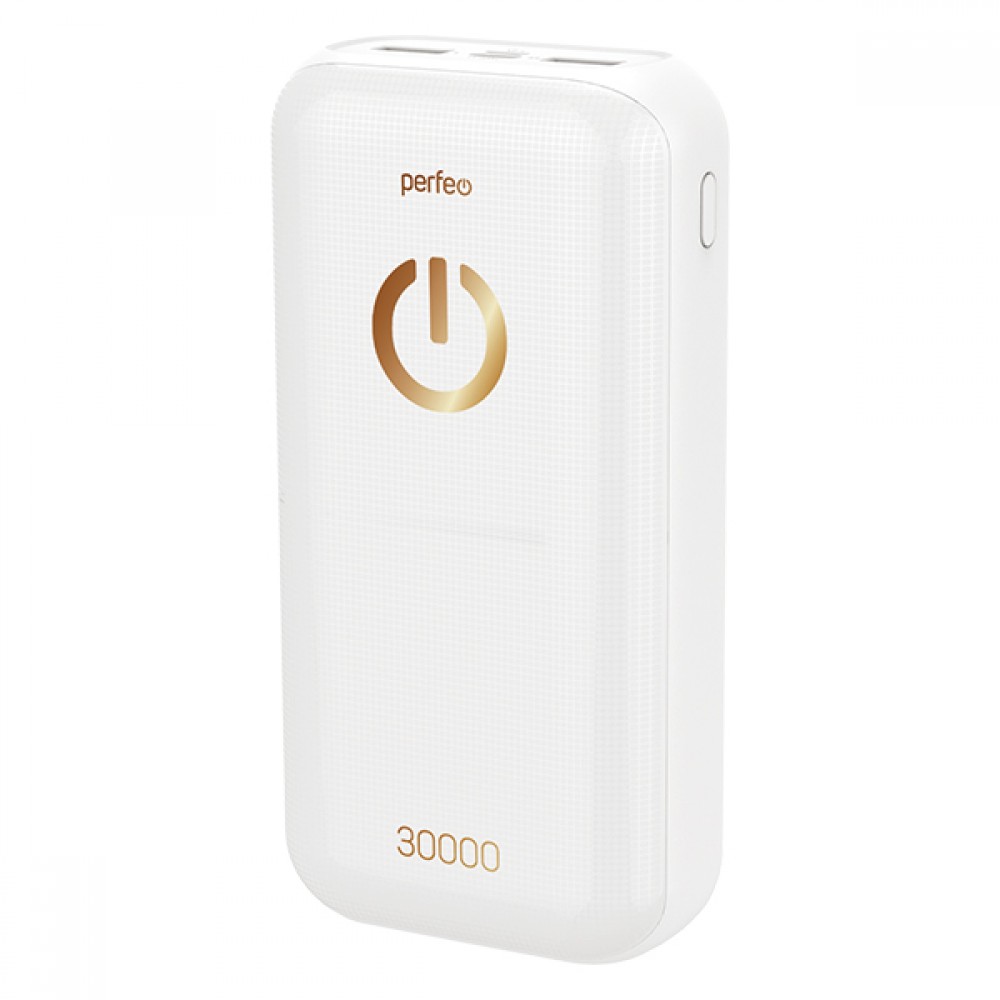 Perfeo внешний аккумулятор 30000 mAh Splash (White)