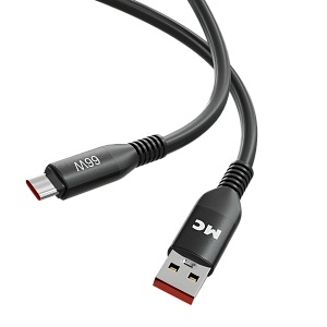 More Choice кабель Type-C - USB, 2 м, K83a, 6А, 66W, черный, силикон