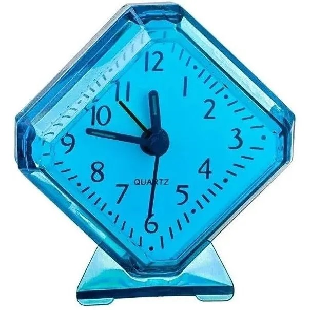 Perfeo Quartz часы-будильник "PF-TC-002", ромб, синие