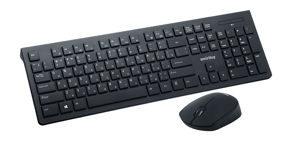 Smartbuy комплект беспроводная клавиатура+мышь 206368AG, черный
