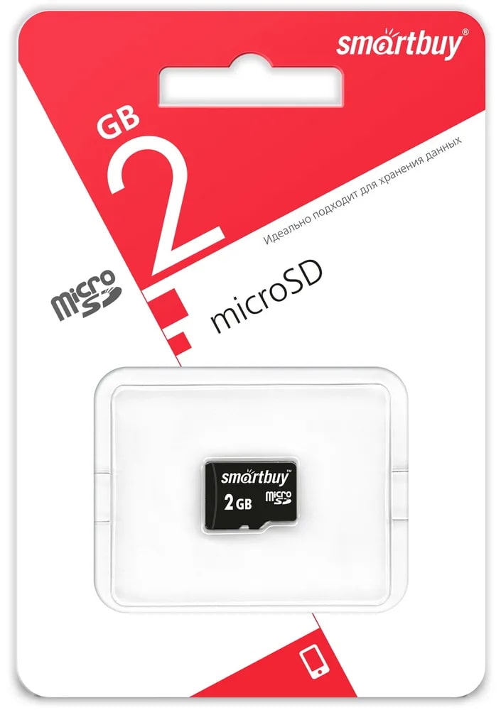 Smartbuy карта памяти MicroSD 2 Gb без адаптера