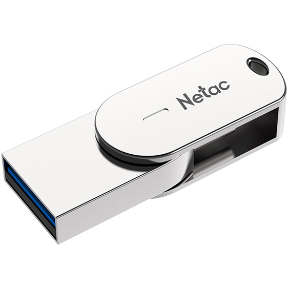 Netac USB 3.0 Flash 64 Gb U785С Dual (Серебро)