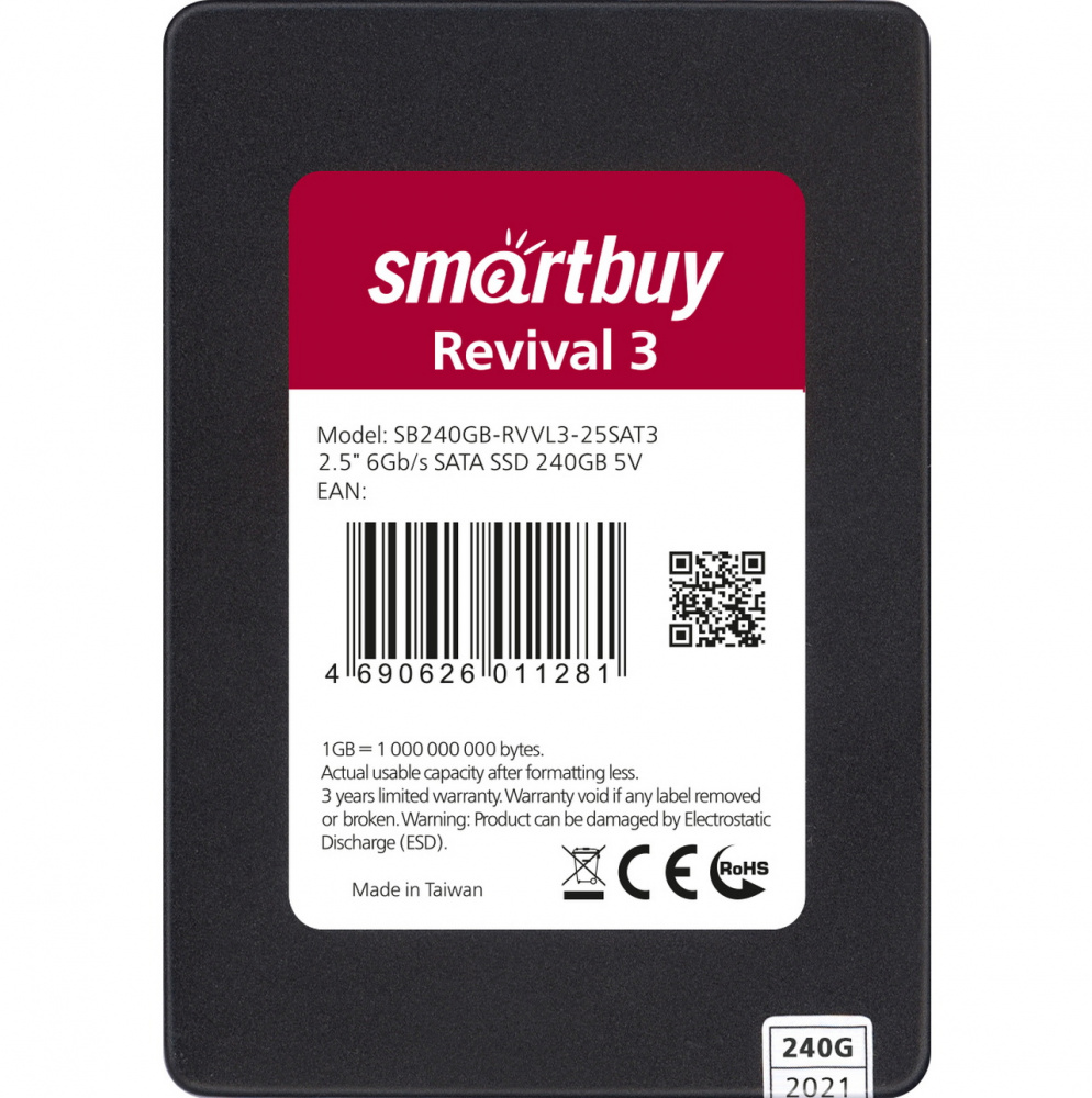 2,5" SSD Жесткий диск Smartbuy Revival 3 SATA-III 240 Gb 7mm