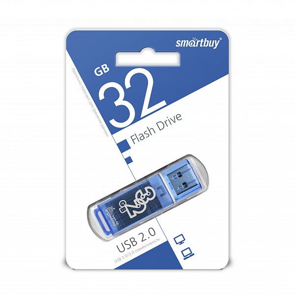 Smartbuy USB 2.0 Flash 32 Gb Glossy (Blue)