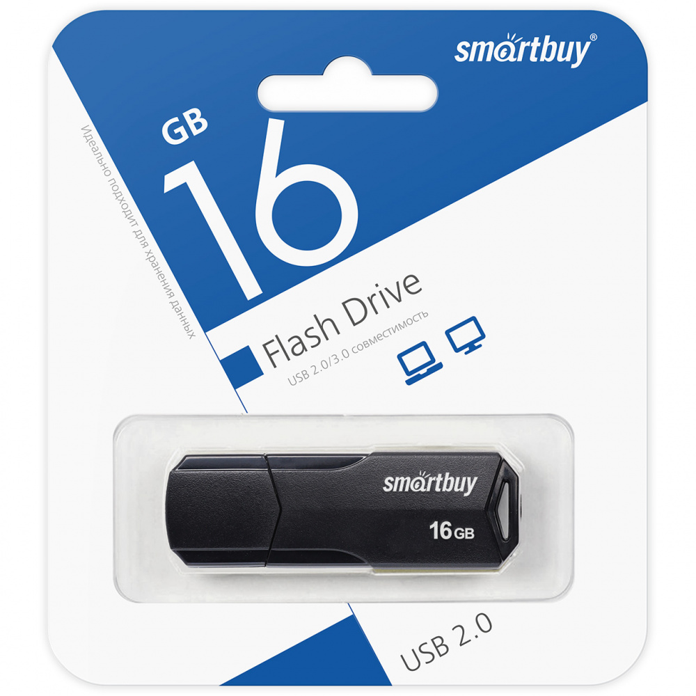 Smartbuy USB 2.0 Flash 16 Gb Clue (Black)