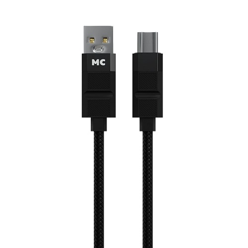 More Choice кабель Type-C - USB, 1 м, K87a, 3А, черный, нейлон