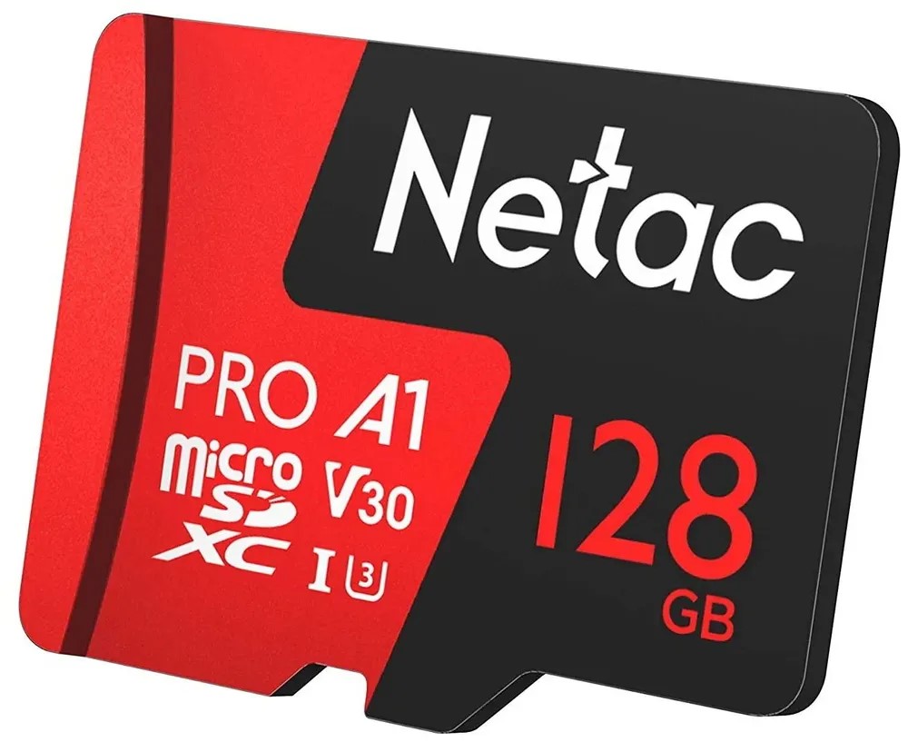 Netac карта памяти MicroSDHC 128 Gb Class10, P500 Extreme Pro, UHS-I, U1, A1, V10, с адаптером