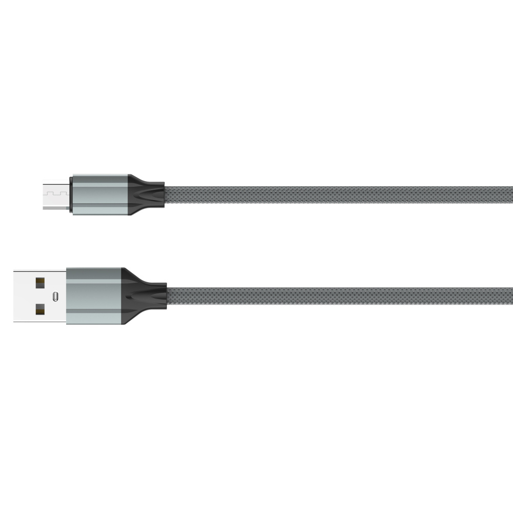 LDNIO кабель micro USB, 2 м, LS442, серый, TPE