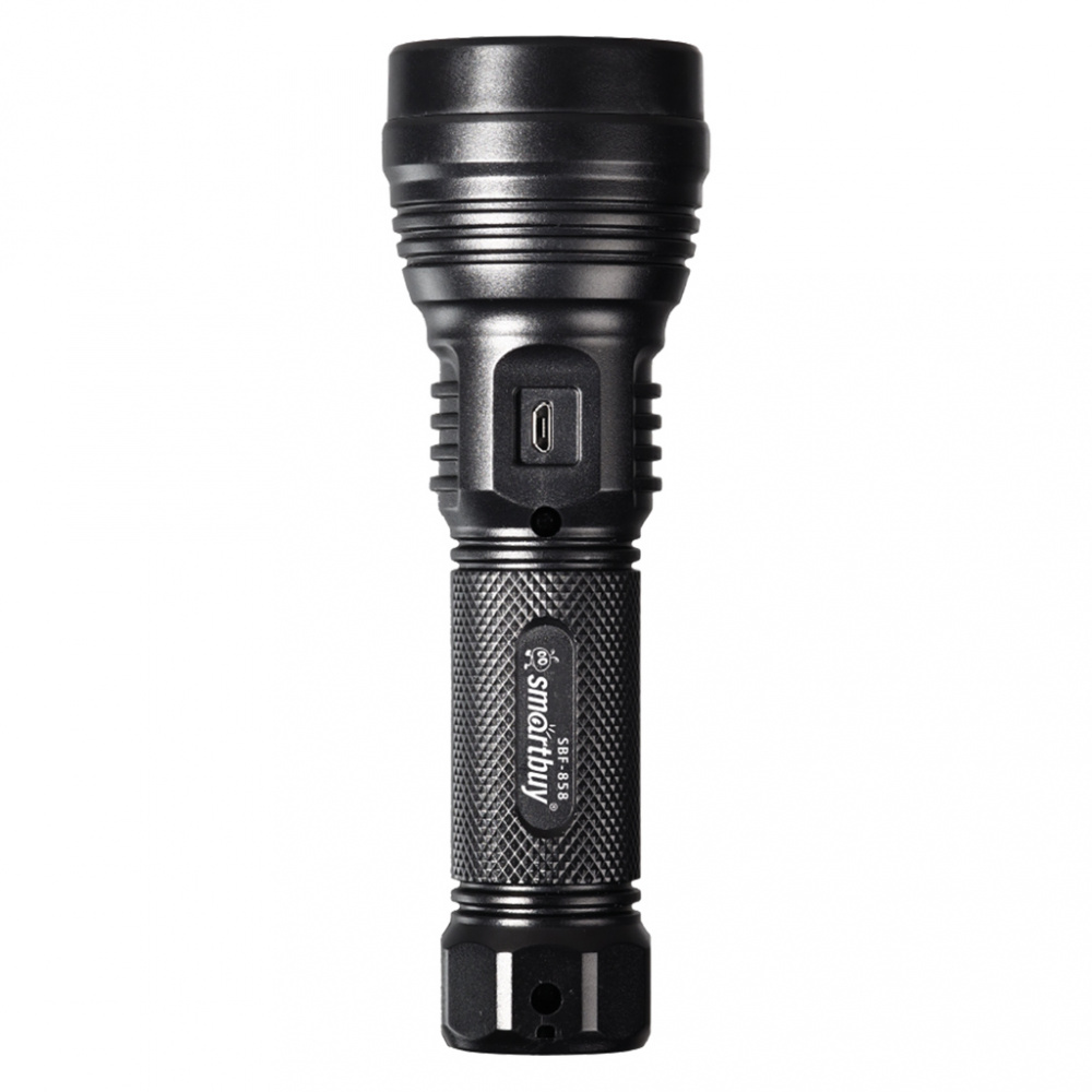 Smartbuy аккумуляторный светодиодный фонарь (SBF-858), 1Вт, LED, пластик, черный