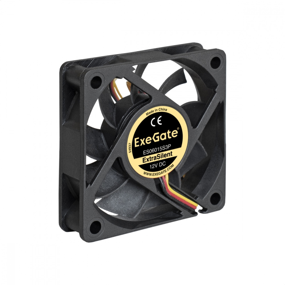 ExeGate вентилятор 60x60x15 мм, 12В DC, ES06015S3P, ExtraSilent 