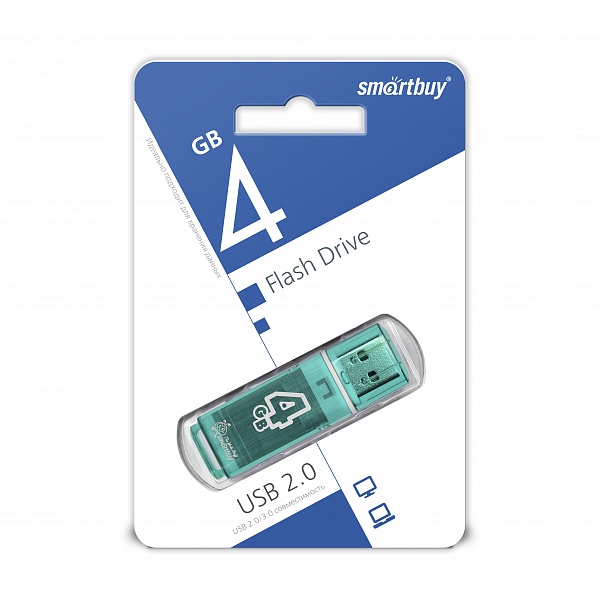 Smartbuy USB 2.0 Flash 4 Gb Glossy (Green)