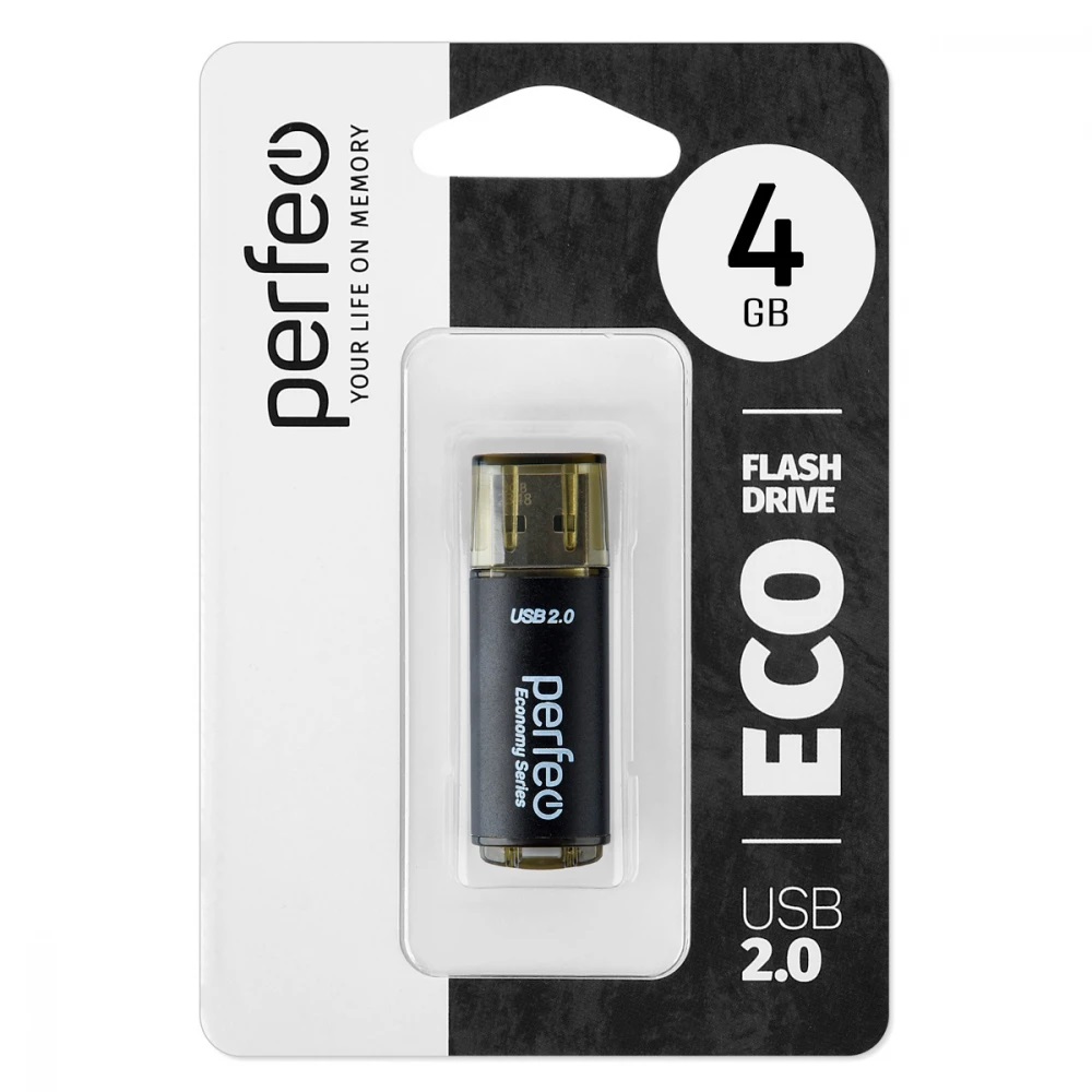 Perfeo USB 2.0 Flash 4 Gb E04 Black economy series