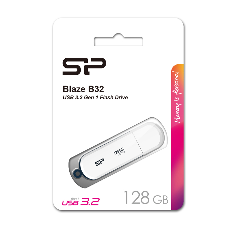 Silicon Power USB 3.2 Flash 128 Gb Blaze B32 (White)