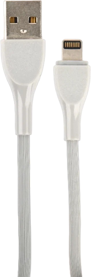 Perfeo кабель Lightning - USB, 1 м, Ultra Soft, серый, силикон, 2.4А 