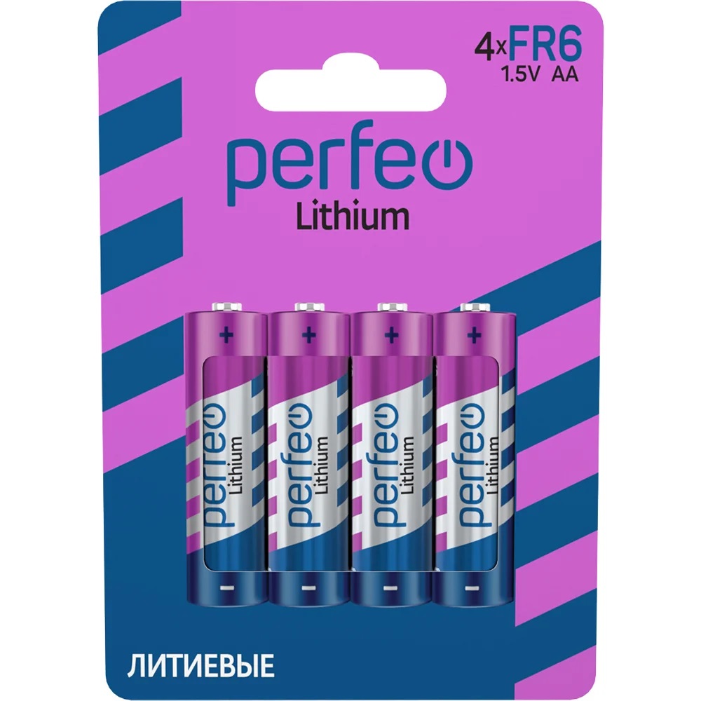 ЭП AA (FR6), Perfeo, литиевая, блистер, (упаковка 4/48)