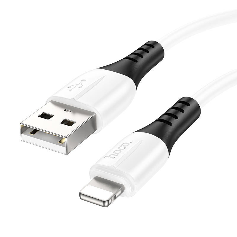 Hoco кабель Lightning - USB, 1 м, X82, белый, силикон, 2.4А