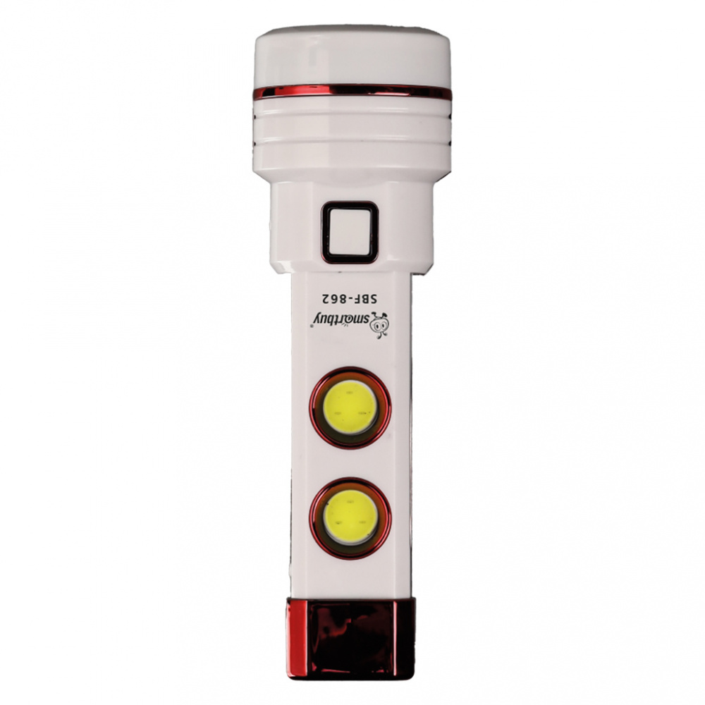 Smartbuy аккумуляторный светодиодный фонарь (SBF-862), 1Вт, LED+2 COB на ручке, зарядка microUSB