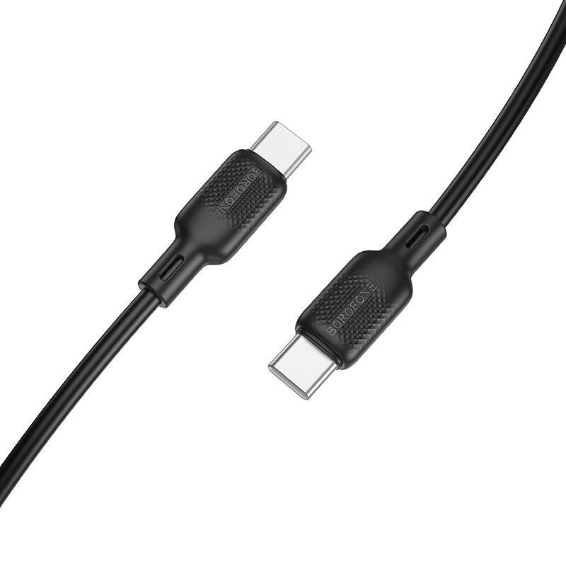 Borofone кабель Type-C - Type-C, 1м, BX113, 60W, черный, силикон