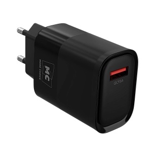 More Choice сетевое зарядное устройство NC09a, с кабелем Type-C, 1USB, 3.0A, QC3.0, 15W, черное